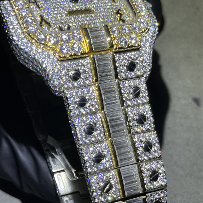 D Color Moissanite Cuban Link Chain GRA Iced Out Hip Hop Jewelry 20MM