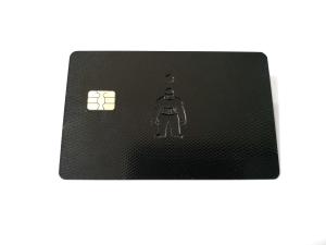 Quality Customized Black Metal Business Cards With 4428 Big Chip wholesale