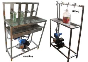 China Manual Bottle Washing And Filling Machine For 330ml 500ml 750ml 1l 2l 5l 5 Gallon on sale