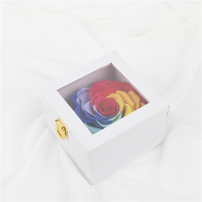 7-8CM Red Preserved Rose Gift Box For Celebration / Gift / Occasion