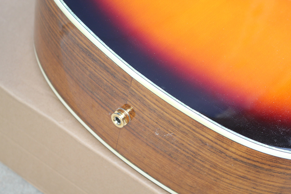 Factory custom 41" tobacco sunburst j45 acoustic guitar with Rosewood fingerboard,White binding,Can add fishman pickups