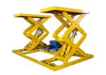 Blue Stationary Scissor Lift Table 1000kg Electric Platform Lift