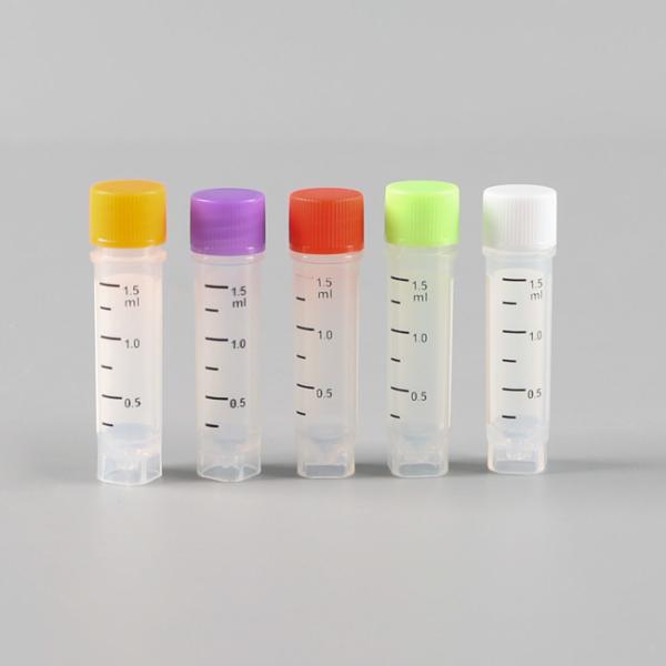 Colors 1.5ml Cryo Storage Freezing Cryovial Vials Tube End Cap With Labels
