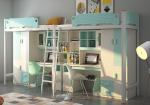 Hotel Steel Bunk Bed With Desk Stairs Customer Provided and Modern Bedroom