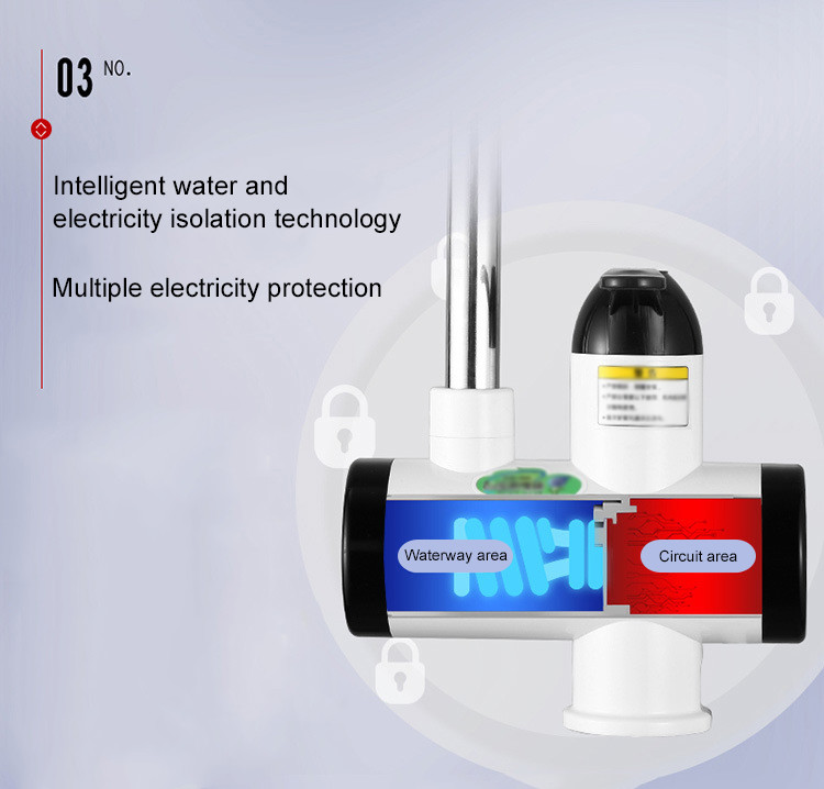 50HZ Instant Electric Automatic Hot Water Tap 0.04-0.6MPA