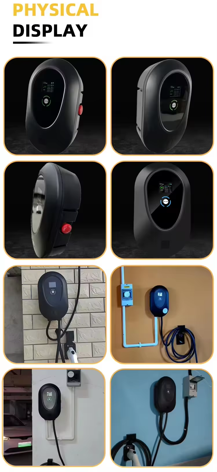 Energy Car Charging Post 220V 7kw 11kw 22kw Type1 Wall Mounted EV Charging Station