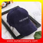 QF17018 Sun Accessory customized wholesale corduroy baseball caps and hats for