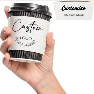 Quality Custom Disposable Paper Coffee Cup Sleeve Reusable And Eco Friendly wholesale