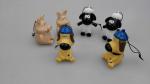 Sheep Little Kids Mini Duck Keychains Vinyl Toy With Ring , Animal Ring Toy