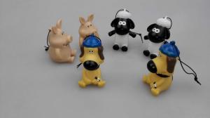 Quality Sheep Little Kids Mini Duck Keychains Vinyl Toy With Ring , Animal Ring Toy wholesale