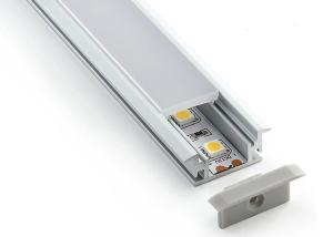Quality 10mm Aluminum LED Profiles For Strip Lights Interior Lighting With Frosted Cover wholesale