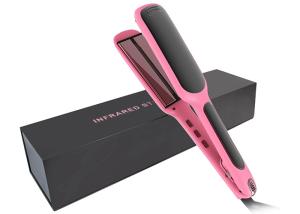 Quality Dual Voltage 100-240V Infrared Hair Straightener Titanium 3D Floating Plates wholesale