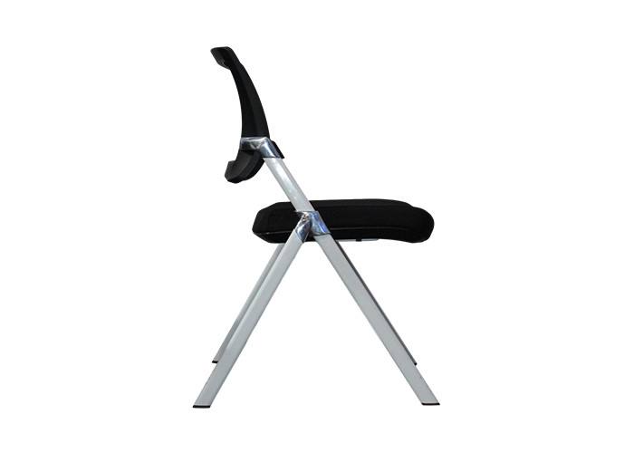 Black PU Caster Plastic Cup Holder Ergonomic Folding Office Chair
