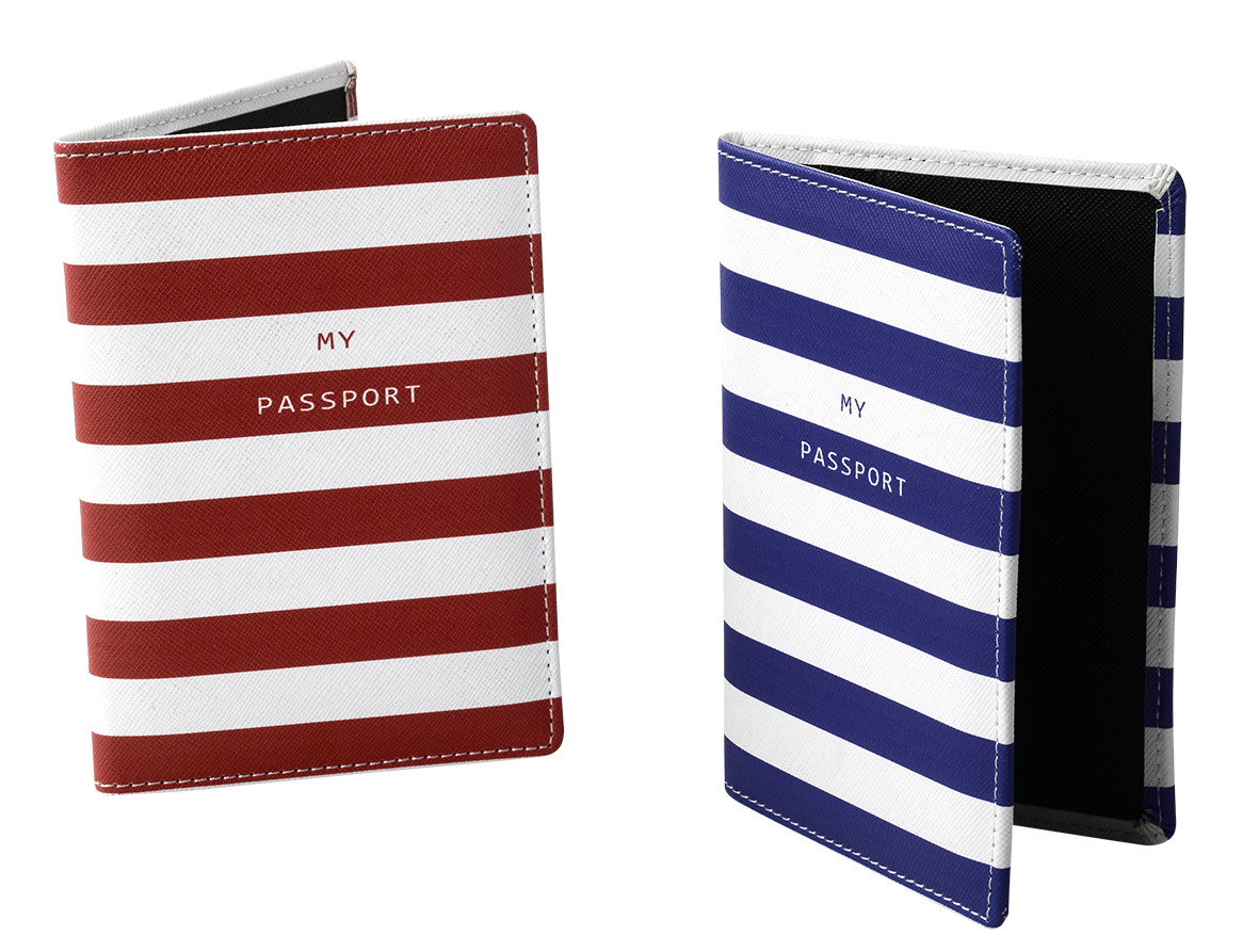 Rectangle Weave Pattern PU Travel Passport Holder With Id Window