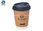 Durable Disposable Kraft Paper Cups Take Away Cardboard Coffee Cups