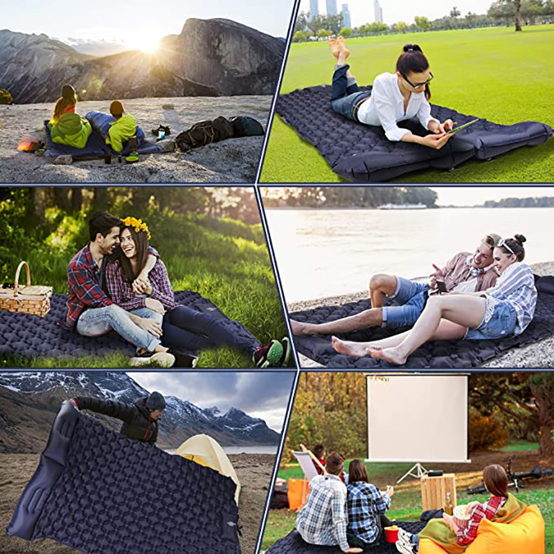 Waterproof Compact Built In Air Pump TPU Two Person Camping Sleeping Pad