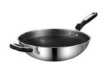 Hot Selling Kitchen 304 Stainless Steel Fry Pan Induction Bottom Honeycomb Non