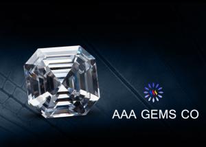 Quality 4MM White Asscher Cut Moissanite Loose Stones Excellent Grade wholesale