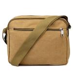 Buckle Solid Vintage Canvas Messenger Bag Casual Portable Shoulder Bag