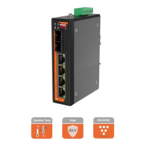 Quality Managed Industrial Fiber Switch with PoE IEEE802.3af/at/bt 90W in Compact Design wholesale