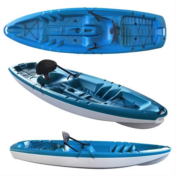 Chinese Wholesale Kayaks And Canoes Sit On Top Kayak HDPE Plastic Blow Molded