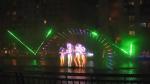 Creative Outdoor Digital Laser Water Screen Curtain , Laser Water Fountain Movie