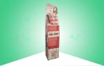 Eye Catching 3 Shelf POS Cardboard Displays Mix Displaying Different Cosmetics