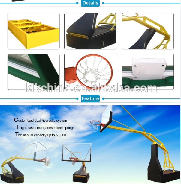 Adjustable Manual Hydraulic Portable Basketball Stand Hoop Training Equipment