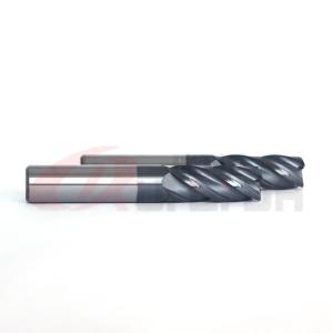 Quality 3/16&quot; 1/4&quot; 1/2&quot; Corner Radius End Mill Cutter 4 Flute 12mm For Stainless Steel AlTiN Coating wholesale