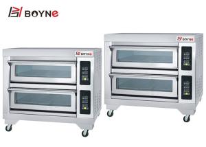 Quality 380v Double Layer 150kg Stainless Steel Baking Oven Four Trays for Hotel wholesale