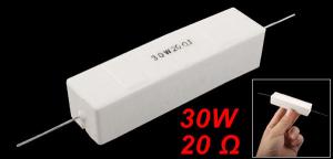 China 30W 20 Ohm Wire Wound Ceramic Cement Resistor 30 Watt 5% on sale