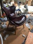 Noble designed hotel lobby furniture commercial leather covered leisure chair