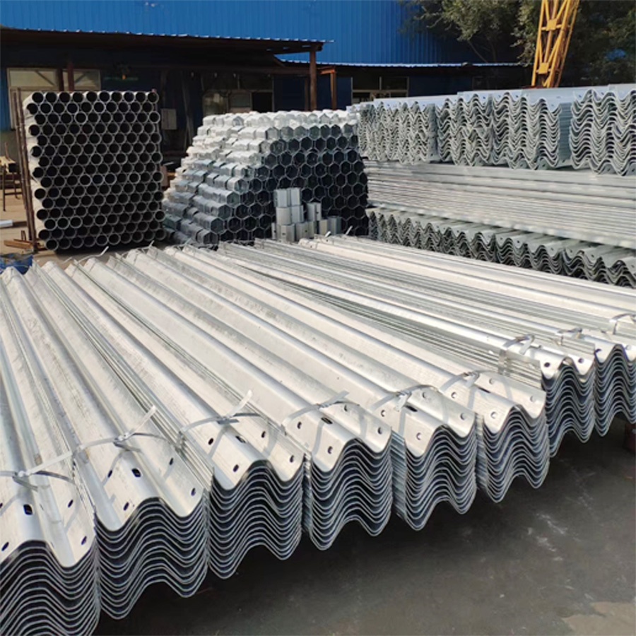 Highway Guardrail Traffic Barrier with Powder Coated Anti-collision W Beam/Thrie Beam