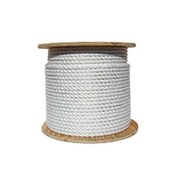 Specifications 3 Strands Twisted White Polyester Mooring Rope 200m Length Customizable