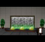 Decorative Water Fountain Drawing RGB Underwater Light