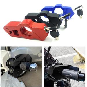 Quality Scooter Motorbike ATV Motorcycle Handle Lever Lock Alarm CNC Anti-Theft Grip Lock wholesale