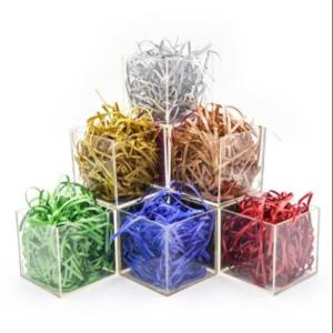 Quality Flashing Shining Raffia Paper Shreds Gift Packing Shredded Packaging Filler wholesale