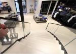 Commercial Stainless Steel Staircase With Tempered Glass Railing PRC-20