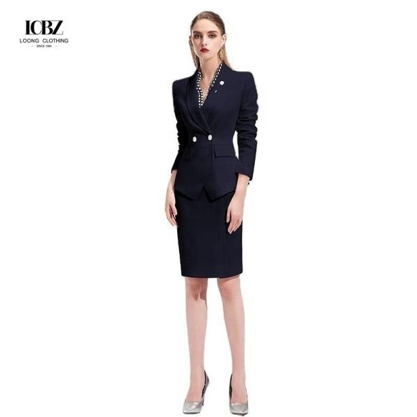 Customized Navy Ladies Office Formal Suits Set for Women Upgrade Your Office