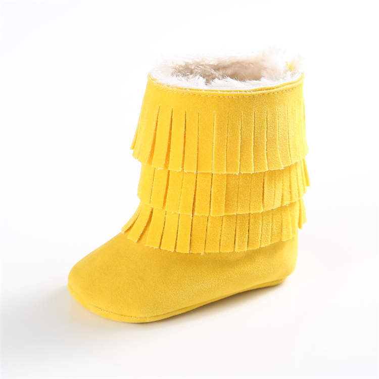 New style winter Faux suede Tassel shoes 0-2 years boy and girl prewalker baby boots