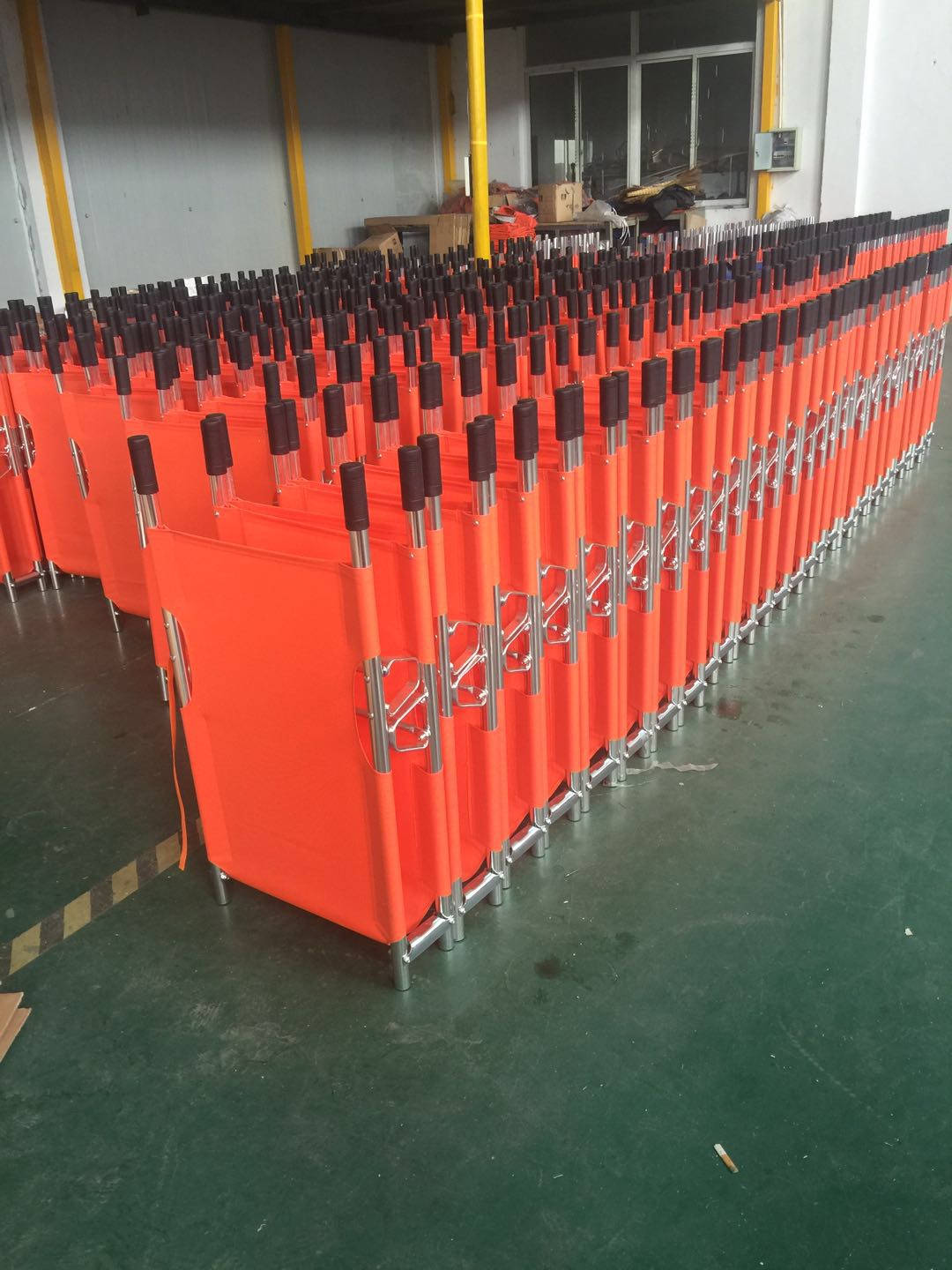 Blue Foldable Cloth Stretcher Class I Aluminum Folding Stretcher
