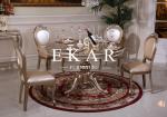 Dining table wood dining table sets round dining table 6 chairs LS-A613L-2