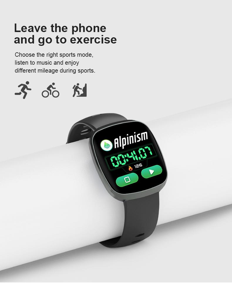 GT105 BLE Calling Smartwatch 170mA Battery Blood Pressure Wristwatch Bracelet Android Heart Rate apply to Apple