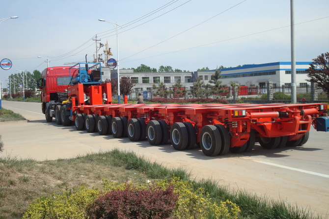Max Payload 3000ton Goldhofer Modular Trailer Type Hydraulic Lowering Trailer