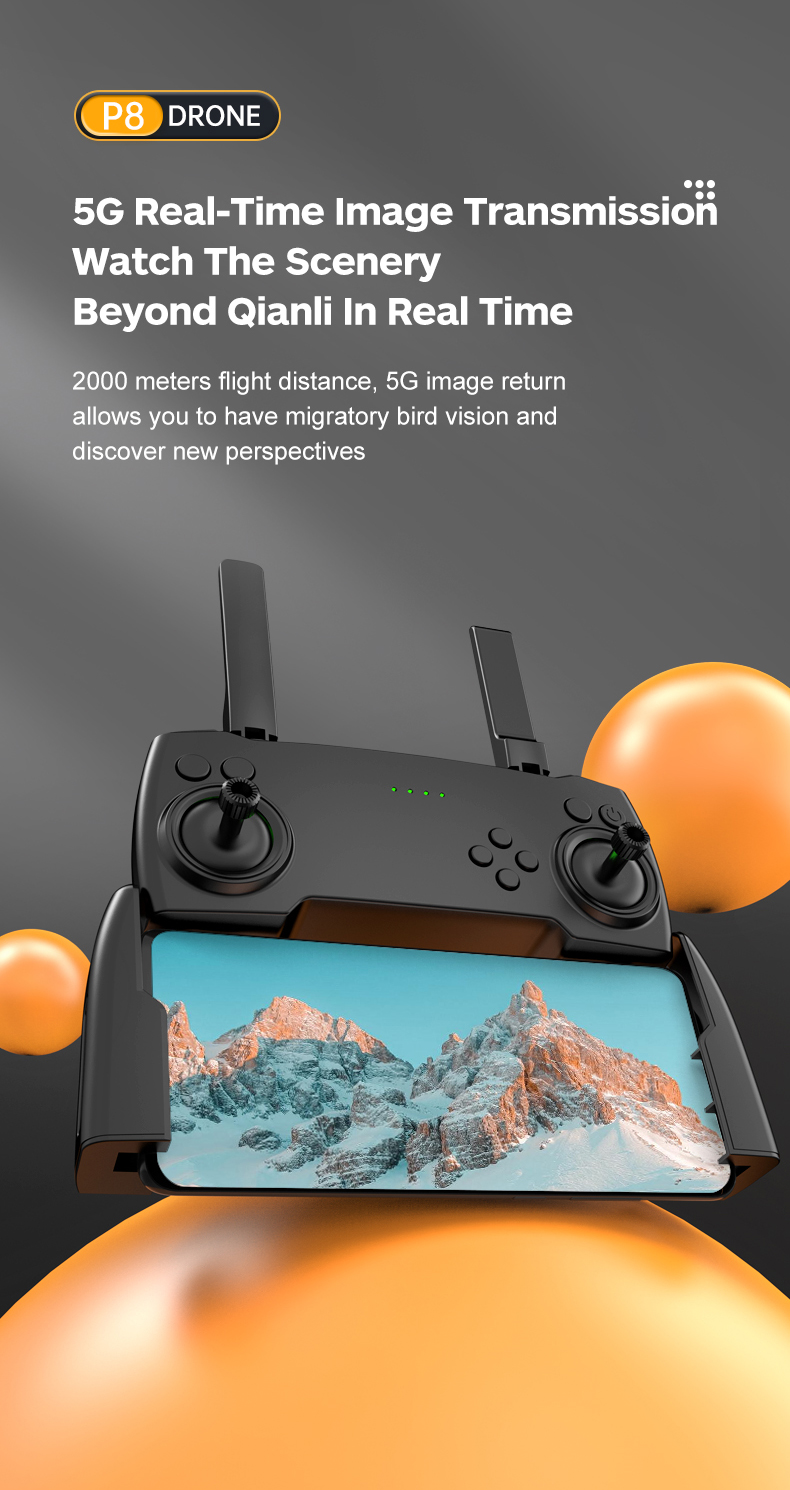 Control Type P8 Drone Dual Esc 4k Hd Camera Foldable Rc Remote Control Quadcopter Photography Wifi Fpv Mini Drones Boy Gifts Toys Vs F189