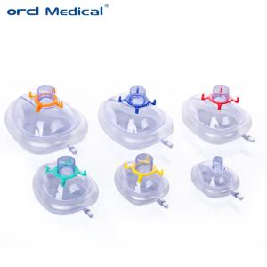 Quality Breathing Oxygen Mask With Inflatable Medical Disposable PVC Anesthesia Mask wholesale