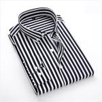 Striped Custom Men Work Shirts Tailored Dress Shirts Multi Color Optional