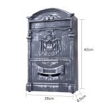 Outdoor Retro Vintage European Aluminum Diecast Wall Mounted Mail Box Post Box