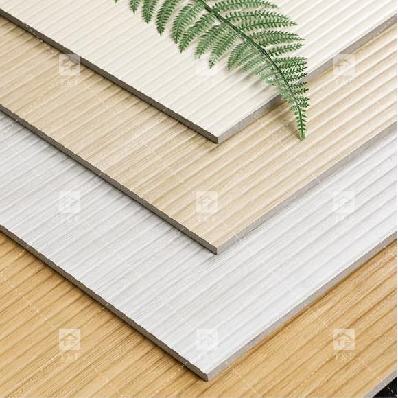 Grille Pull Trough Imitation Wood Grain Ceramic Tiles Balcony Floor Luxury Texture Background Wall