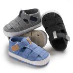 New fashion canvas soft sole boy prewalk infant crib Baby boy sandals